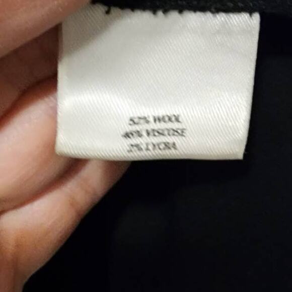 Eileen Fisher Petite Wool Blend Black Skirt Large PL - Picture 5 of 9